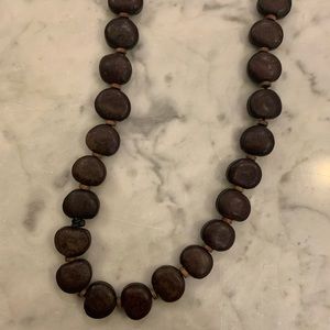 Vintage African Wooden Long Necklace